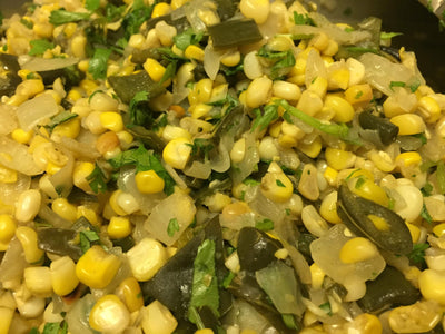 Creamy Chicken Corn and Poblano Pot Pie